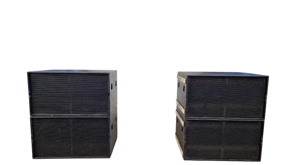 P.Audio set van 4 dubbel 18 inch hybride subwoofers 